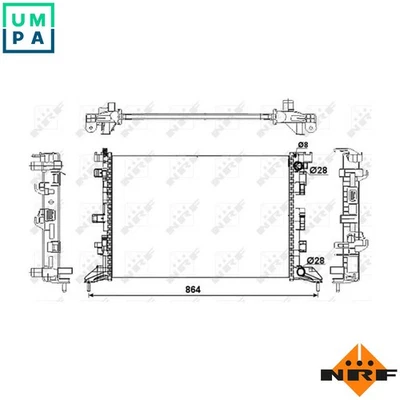 RADIATOR ENGINE COOLING 53066 FOR M4R704/746/726 2.0L K4M 824 1.6L 4cyl - Image 1 of 4