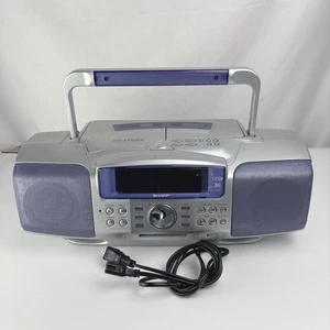 SHARP MD-F250-A Mini Disc MD CD Cassette Radio Boombox Working Confirmed - Picture 1 of 4