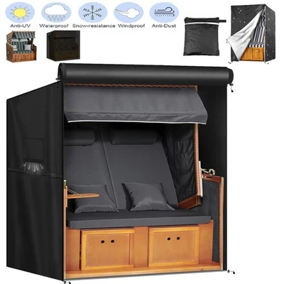 Strandkorb Schutzhülle Wetterfest 420D Strandkorbhülle XXL Abdeckhaube XL Hülle - Bild 1 von 4