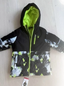 NWT Spyder Youth Full Zip Black Ski Fleece Lined Jacket - Size 6 - Picture 1 of 6