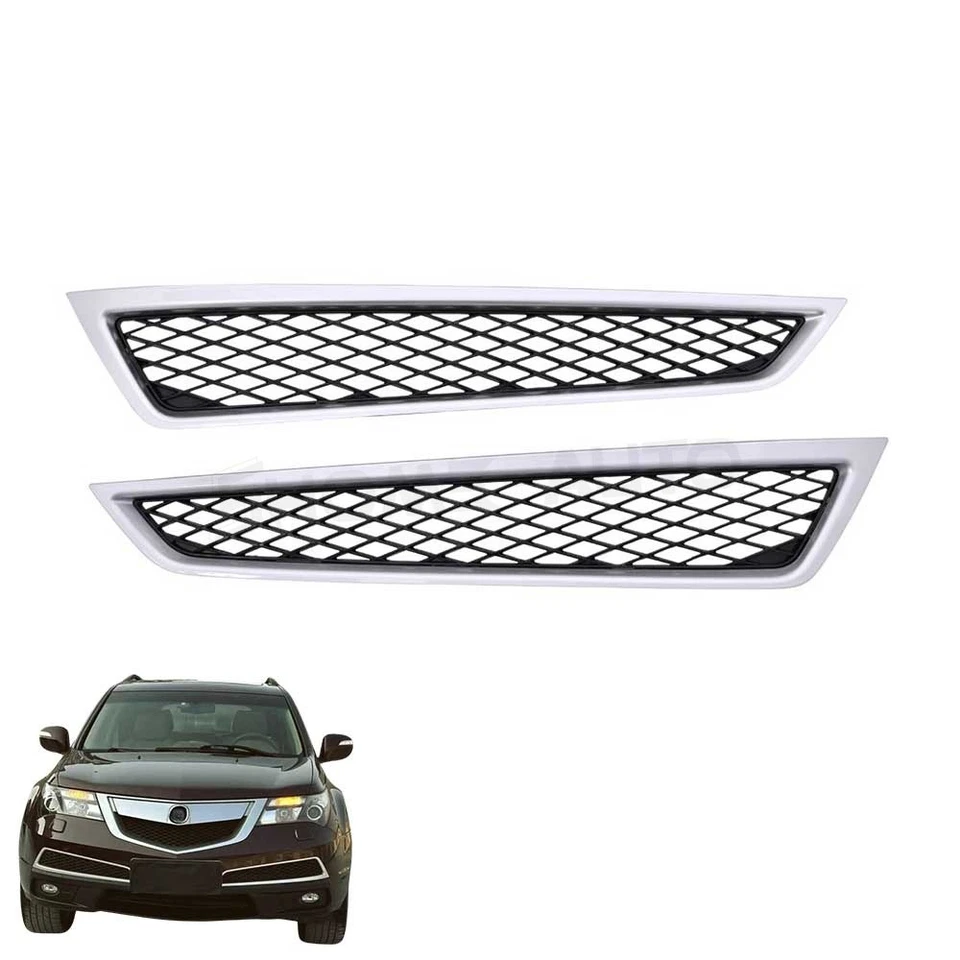 For 2010-2013 Acura MDX Front Bumper Lower Grille + Trim 71102STXA00 71107STXA00 Foto 1 de 4
