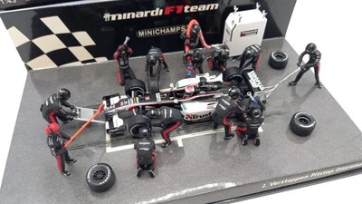 MIN343100096 Minichamps diorama pitstop Minardi Cosworth J. Verstappen 1/43 - Immagine 1 di 4