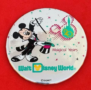 Vintage Walt Disney World Pin 20 Magical Years Pinback Button 20th Anniversary - Bild 1 von 8