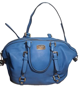 Cartera y bandolera Michael Kors de cuero azul con correa Bedford Legacy Design - Imagen 1 de 16