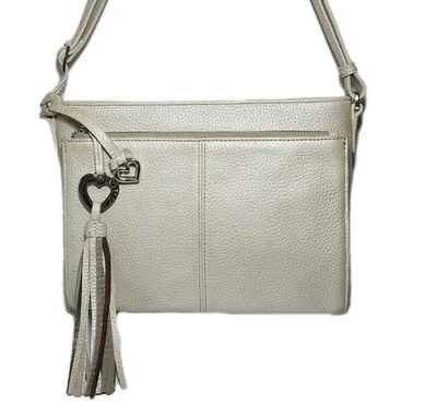 BRIGHTON SHIMMER BLANCO BARBADOS BANCOS BORLAS BANDOLERA ORGANIZADOR MAGNÉTICO*LEER Foto 1 de 4