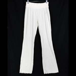 Old Navy Lounge Pants Women's XS Cream High Waisted Pointelle-Knit O.N.L.Y. NEW - Picture 1 of 7