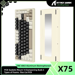 Teclado mecánico inalámbrico para juegos ATTACK SHARK X75 de aluminio CNC, BT/2,4G/USB-C - Imagen 1 de 27