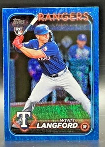 2024 Topps Update #US151 Wyatt Langford Blue Foil /999 Rookie Card RC - Picture 1 of 2
