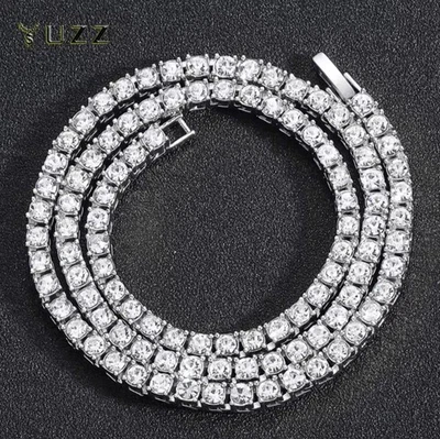 NEW 24in” 5mm VVS D Moissanite Tennis Chain Hiphop - Imagem 1 de 3