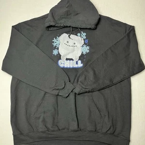 Gildan Chill Herren 4XL Hoodie Sweatshirt schwere Fronttaschen schwarz neu - Bild 1 von 9