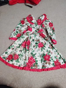 Vintage 80s 90s Storybook Heirloom Christmas Dress Girls 5 USA Gorgeous Dress - Picture 1 of 8