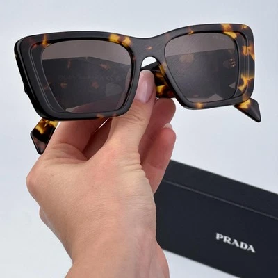 Prada женщин солнцезащитные очки Гавана медовый коричневый кошачий глаз PR08YS 01V8C1 совершенно новый - Изображение 1 из 4