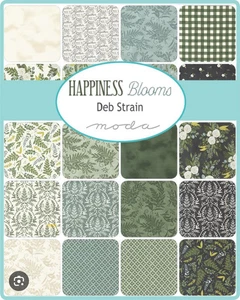 HAPPINESS BLOOMS Layer Cake 10" Squares by Moda Deb Strain (42 Pc) NEW - Picture 1 of 4