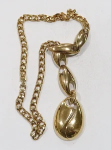 Vintage Collectible Trifari Kunio Matsumoto gold modernist statement necklace - Picture 1 of 13