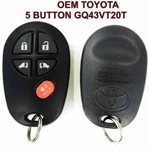 Toyota Sienna OEM LOGO REMOTE KEY KEYLESS 5B w/ Power Sliding Doors  GQ43VT20T - Picture 1 of 3