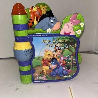 VTech Disney Winnie The Pooh Slide N Learn Storybook Electronic Tigger Piglet - Image 1 of 4