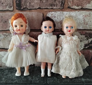 Vintage Doll Bundle England Hong Kong Athole Empire Made Plastic 1950s 60s - Picture 1 of 12