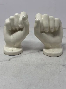 Vintage Pop Art 1970s Nancy Funk Ceramics Two Hands Bathroom Toilet Paper Holder - Bild 1 von 10