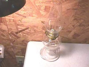 Antique Glass Kerosene Finger Lamp - Picture 1 of 3