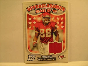 Camiseta Topps DPP TONY GONZALEZ 2006 clase alta usada en el juego [b4b10] - Imagen 1 de 1