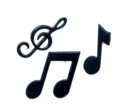 RECUERDOS Brads Decorativos - NOTAS MUSICALES - 30 piezas Foto 1 de 3