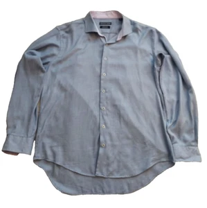 Geoffrey Beene Regular Fit Bamboo Blend Men's Large Button Up Dress Shirt - Foto 1 di 7