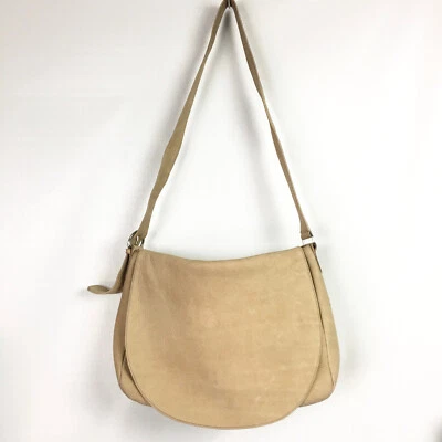 Bolso Bandolera Eddie Bauer Mensajero para Laptop Cuero Beige Natural Solapa Unisex Foto 1 de 4