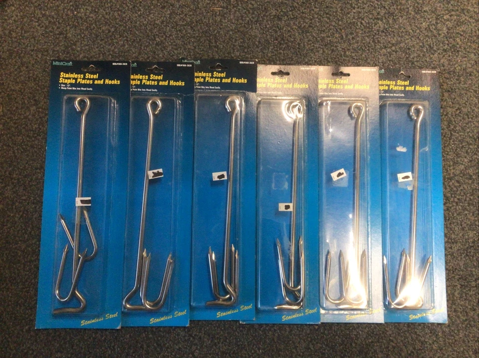 lote de 6 ganchos y grapas de acero inoxidable MintCraft Foto 1 de 1