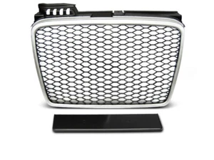 Front grill for Audi A4 B7 Sedan Avant 2004 2005 2006 2007 2008 VR-28 Silver - Picture 1 of 1