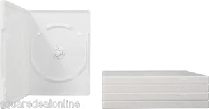 (5) White Empty Replacement DVD or Wii Cases Boxes Standard 14mm #DVBR14WH - Bild 1 von 2
