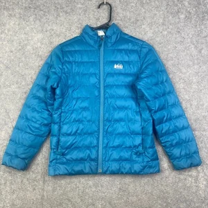REI CO-OP Boy’s Size Medium Down Puffer Lightweight Jacket Blue 650 - Picture 1 of 13