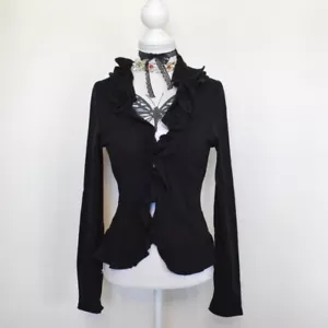 Schwarze Gothic Strickjacke Whimsigoth Goth Moschino Cheap & Chic Fairycore Gr. S - Bild 1 von 5