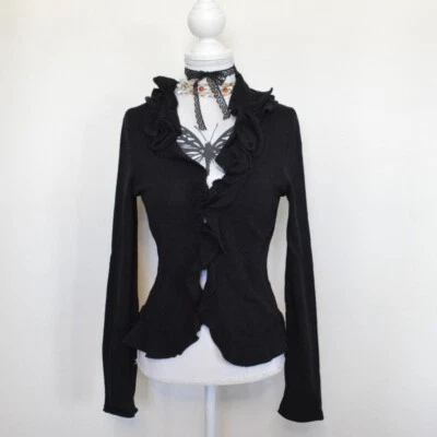 Black gothic cardigan whimsigoth goth Moschino Cheap & Chic fairycore size S - Image 1 of 4