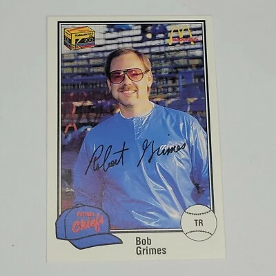 1989 Peoria Chiefs Team Issue #32 ROBERT GRIMES - Image 1 of 2