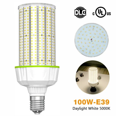 400W HPS Warehouse Highbay Garage 100W LED Corn Bulb Light E39 5000K 120V UL&DLC - Image 1 of 4