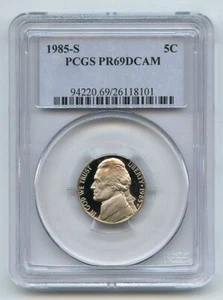 1985 S 5C Jefferson Nickel Proof PCGS PR69DCAM - Picture 1 of 1