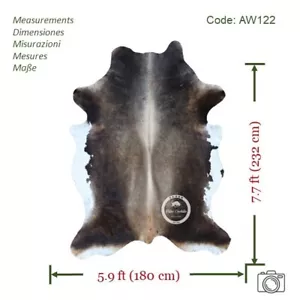 Cowhide Rug Exotic High Quality Hair on Hide Size: Jumbo(XL)AW122 - Picture 1 of 13