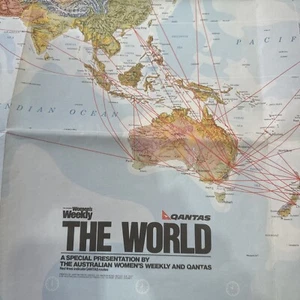 QANTAS THE WORLD Women’s Weekly Map The World - Picture 1 of 7