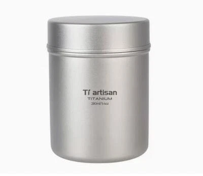 280mL Pure Titanium Storage Box Coffee Tea Cans EDC Portable Container Bottle - Image 1 of 4