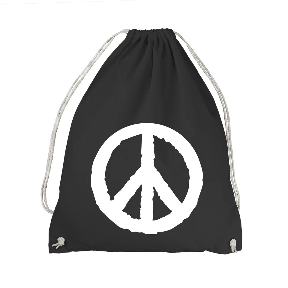 Peace Turnbeutel - Hippie Frieden Summer Love Rock 60´s 70´s 69's - Bild 1 von 1