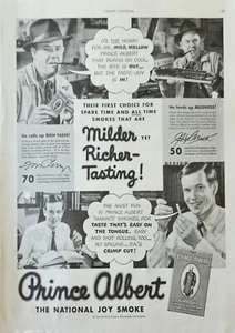 Prince Albert Cigarette Tobacco 1943 anuncio de colección sabor más suave pero más rico - Imagen 1 de 1