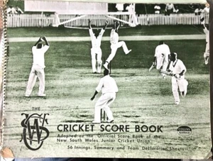 Vintage Cricket Score Book New South Wales Australia Reg Bartley Oval Juniors - Picture 1 of 9