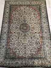 Kashmir Silk Oriental Carpet, Handknotted/Handmade size 4x6 feet