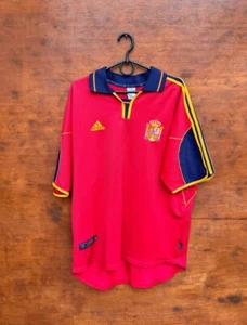 SPAIN NATIONAL TEAM 1999/2000 HOME FOOTBALL SHIRT JERSEY ADIDAS SIZE XL ADULT - Picture 1 of 8