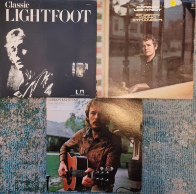 Gordon Lightfoot - 3 LP LOT.  Don Quixote, Classic Lightfoot, Sit Down Young - Image 1 of 4