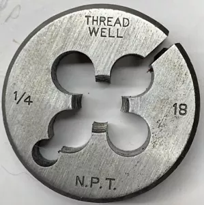 1/4-18 NPT Adjustable Die No. 300 Round 2” OD Threadwell USA - Picture 1 of 6