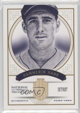 2012 Panini National Treasures Nicknames /49 Hank Greenberg #20 HOF