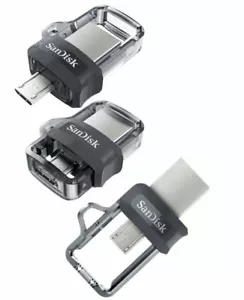 SanDisk Ultra Dual Drive m3.0 32GB 64GB 128GB 256GB USB Flash Drives OTG lot UK - Picture 1 of 13