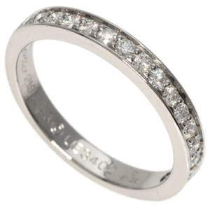 CARTIER Ring Half Eternity Diamond #48 Platinum PT950 - Picture 1 of 7