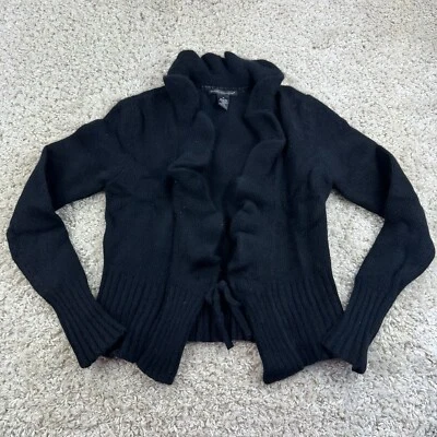 Cárdigan Suéter Sarah Spencer Mujer Mediano Negro Manga Larga Frente Abierto Tejido  Foto 1 de 4